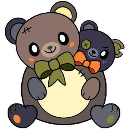 mini two headed bear illustration