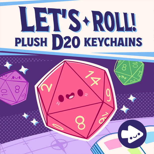 Let's Roll: Plush D20 Keychains