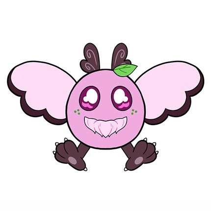mini sakura mothman design graphic