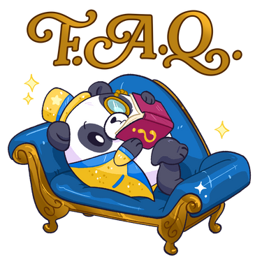 Squee FAQs icon with reggie on the couch