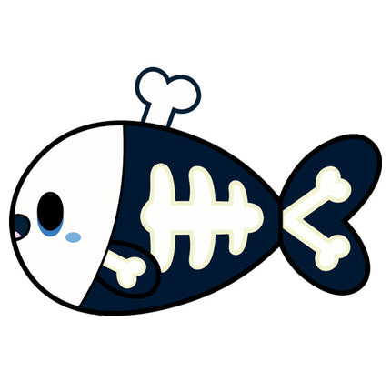 mini bone fish design illustration