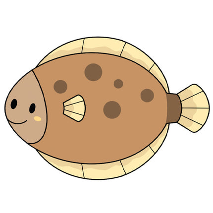 Flounder design illustration