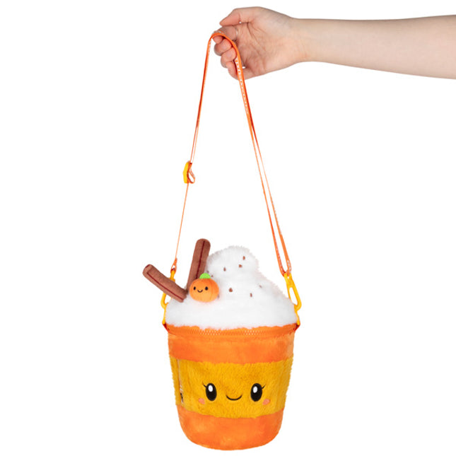 pumpkin spice latte fuzzy crossbody bag main image