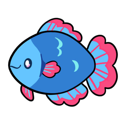 mini betta fish design illustration