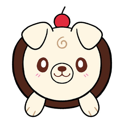 Squishable Neapolitan Ice Cream Dachshund design illustration